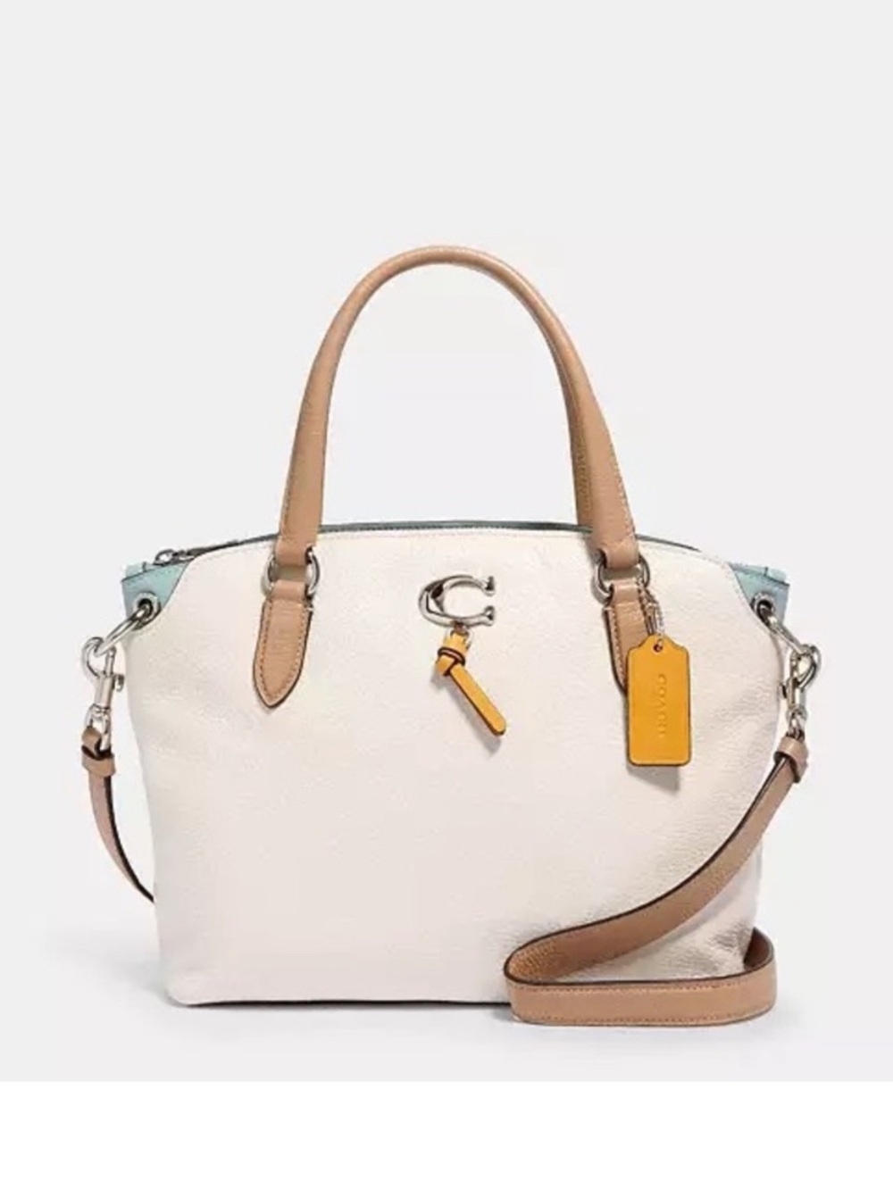 Coach Remi Leather Satchel Crossbody Bag In Colorblock